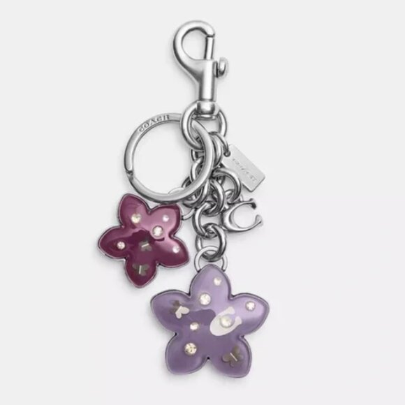 CUSTOM ONE OF A KIND Coach Hamptons Bag with Tea Roses & Bonus Bag Charms NWT - Picture 14 of 16